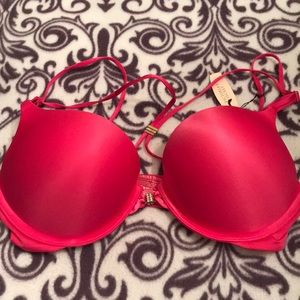 Victoria’s Secret Cross back bombshell bra jeweled
